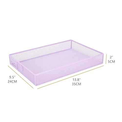 EXERZ Paper Sorter 3 Tier Drawers A4 / Multifunctional Desk Organiser/Letter Tray - Documents, Magazines, Notebooks and Letters - Light Purple