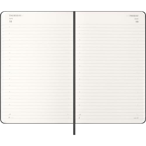 Moleskine Classic 12 Month 2026 Daily Planner, Hard Cover, Large (5" x 8.25"), Black, 400 pages