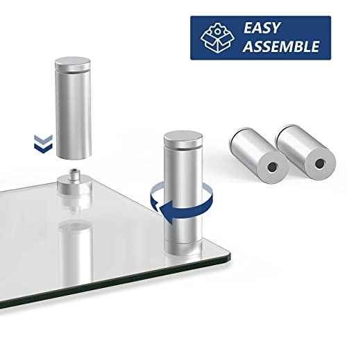 FITUEYES 2 Pack Monitor Stand ?Adjustable Glass Computer Monitor Riser, Clear Desktop Stand for Laptop TV Computer Screen, Desk Organization, Office Supplies, DT103803GC