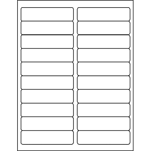 MACO Printable Labels for Mailing - Laser/Ink Jet Compatible Shipping Address Labels, 20 per Sheet, 1" x 4", Box of 250 Pages/5000 Labels, White