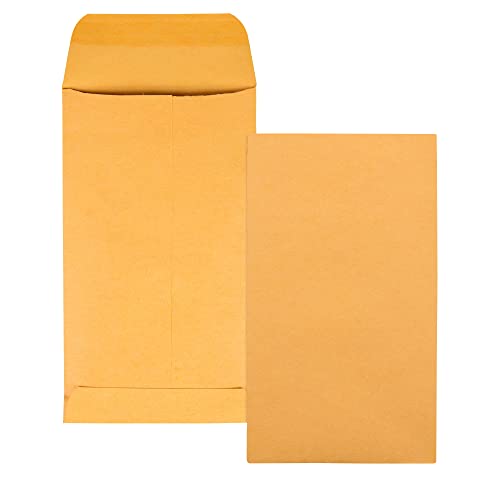 Quality Park #5 1/2 Coin Envelopes 3-1/8 x 5-1/2 Gummed Small Parts Jewelry Seed, 500 Pack