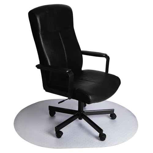 DESKU Super Oval Desk Chair Mat ? Heavy-Duty PVC Mats for Carpet Floor Protection, Clear, 36" x 48" Inches, Made in The USA