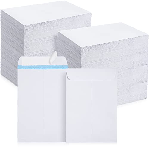 500 Pcs Self Adhesive White Catalog Envelopes 6x9 Secure Mailing for Documents