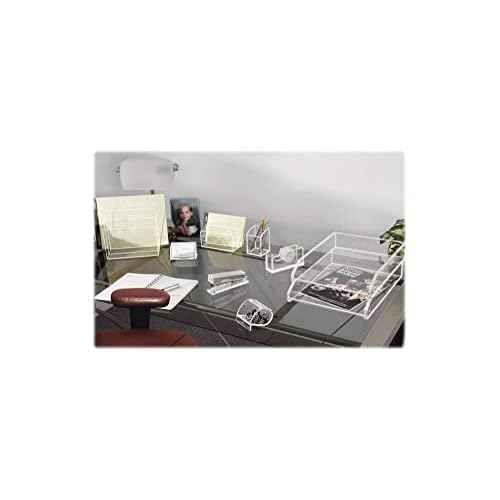 Kantek Clear Acrylic File Sorter/Desk Organizer, Multiple compartments, 2 Large File Sections, 10.5" x 7.5" x 6.7", Fits on 10.5" any Tray, Office Organizer, Desk Accessory