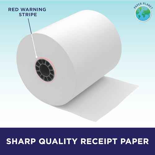 1-Ply White Bond Paper for Toast Kitchen Printer by Paper Planet | 20 Rolls | Compatible with TKP300 SNBC BTP-M300
