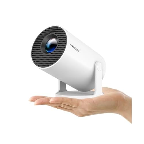 Magcubic 2025 Upgraded HY300PRO Mini Projector with WiFi and Bluetooth, Portable Projector 4K Support, Auto Keystone, 180 Degree Rotation, Smart Proyector for Home Outdoor Android 14