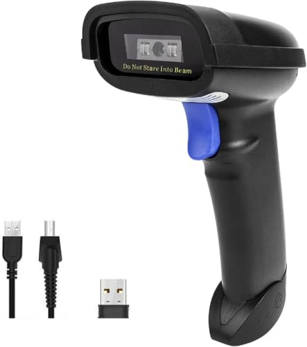 NETUM Black Bluetooth & 2.4G Wireless Barcode Scanner NT-1228BC