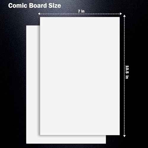 200 YNSZAS RESEALABLE Comic Book Bags and Boards, 7x10.5 Inch | 7.125x10.5 Inch, Comic Storage Sleeves and Boards, 20% Thicker Better Comic Collection Display, Certified Acid-Free