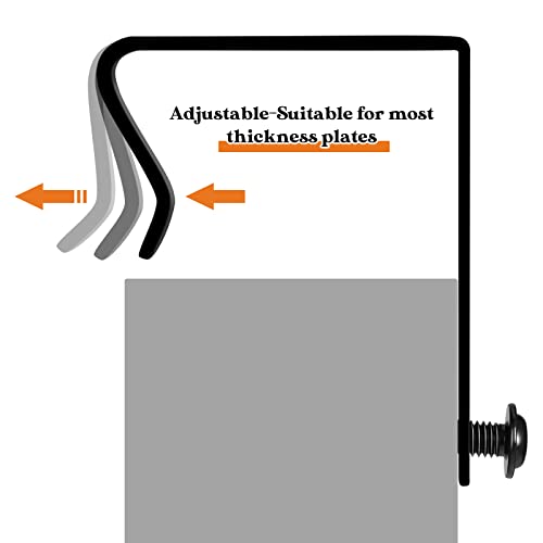 Black 4-Piece Adjustable Cubicle Partition Hanger Set for Office & Whiteboards