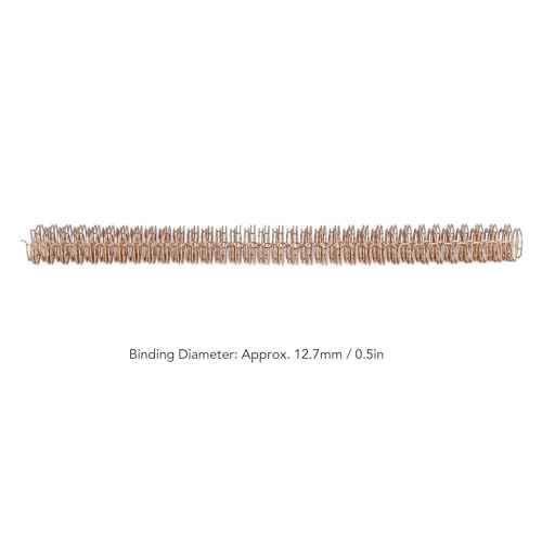 100Pcs Double Loop Wire Binding Spines, 100 Sheet Capacity 3:1 Pitch Binding Wire for Letter Size (Rose Gold)