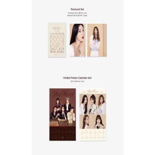 SM Ent. Red Velvet - 2022 Red Velvet Season Greetings Album+Folded Poster+CultureKorean Gift(Decorative Stickers,Photocards)