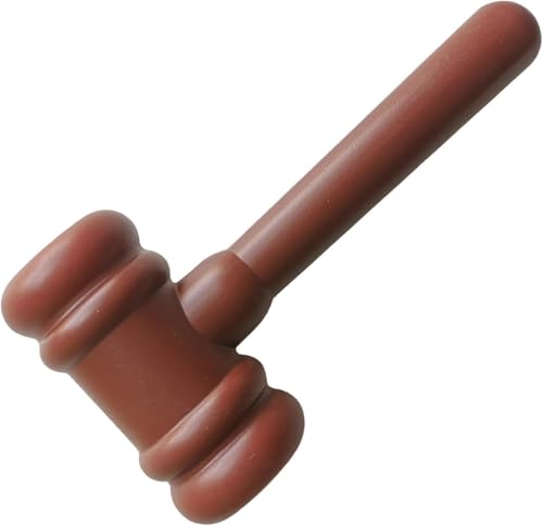 Wooden Judge Gavel Cartoon Style Costume Accessory for Role Play & Desk Decor