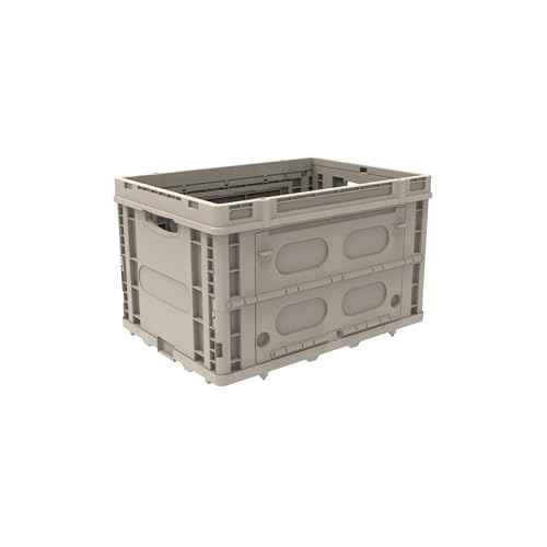 LEADALLWAY Locking Storage Baskets for 3-in-1 Folding Camping Cart ? 63L Expandable Capacity, Secure Snap-On Lid, Quick-Access Side Panels ? Fits Tents, Chairs & Doubles as Home Organization Bins