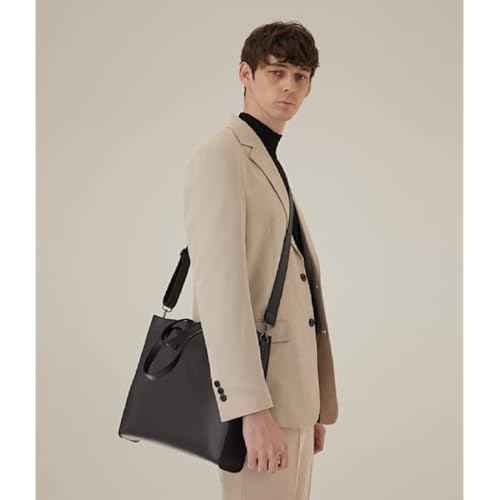 Messenger Bag for Men ?Vegan Leather Laptop Horizontal Bag for Women Fits 16In Laptop ? Crossbody Bag Men Shoulder Bag with Shoulder Strap