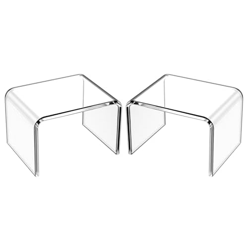 Step Stools for Kids, Acrylic Stools, Step Stools for Adults, Small Step Stool, 12 Inches Acrylic Stool Bathroom, Clear Step Stool, Toilet Stools, Plant Stand, Foot Stool (Common£¨2 Pack£©)