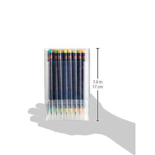 Akashiya Watercolor Brush Pen 30 Japanese Traditional Color Set (CA200/30V)