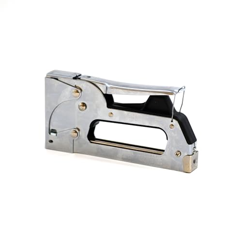 Arrow T55C Heavy Duty Staple Gun for Upholstery, Wood, Crafts, DIY and Professional Uses, All-Chrome Construction, Manual Stapler Uses 1/4”, 5/16”, 3/8", 1/2", or 9/16” Staples