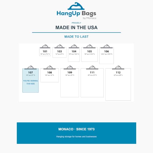 Monaco 10-Pack Hanging Storage Bags 14x21 inch Clear Plastic Classroom & Library Organization