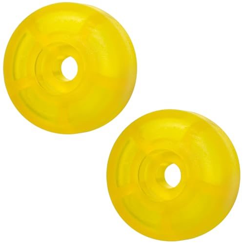 48358 Carriage Stop Roller Yellow Bumper Stop Replacement Parts for TranzSporter TP-250 and TP-400 Ladder Hoist (2 Pack)