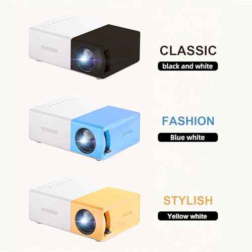 Mini Projector 1080P HD Portable Smart Projector, Video Projector for Bedroom with HiFi Stereo, HDMI/USB/Audio Compatible with Phone, Laptop, TV Stick, PS5