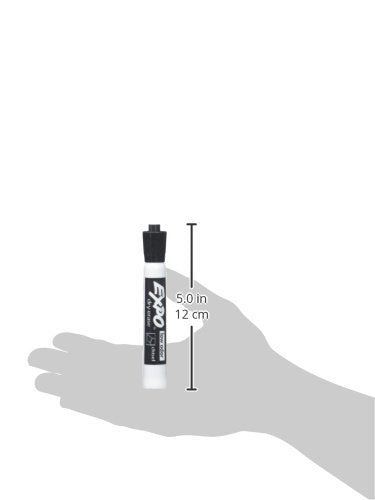 EXPO Low-Odor Dry-Erase Markers 12 Pack - Bold Black Ink, Versatile Writing