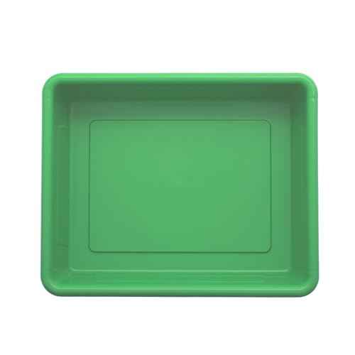 School Smart Sturdy Plastic Storage Tray, Multifunctional Design for Classroom, Home, and More, Letter Size, Green