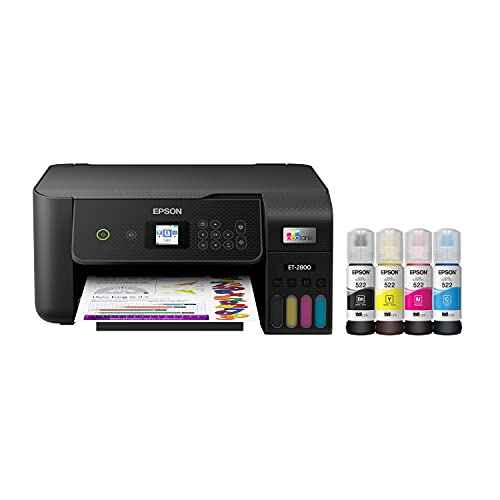 Epson EcoTank ET-2800 Wireless Color All-in-One Cartridge-Free Supertank Printer with Scan and Copy ?¢桰 The Ideal Basic Home Printer - Black, Medium