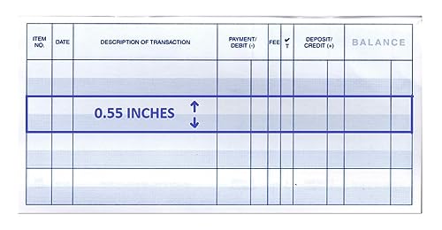 Easy Read Register Large-Print Checkbook Register 10-Pack – Wider .55 inch Lines, Made in USA, 26 Pages