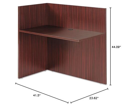 Alera ALERA Valencia Reversible Reception Return, 44.13W X 23.63D X 41.5H, Mahogany