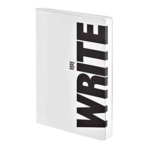 Nuuna Graphic L Write-Wrong Smooth Bonded Leather Notebook - White