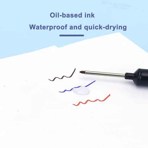 10 Pcs Long Head Deep Hole Marker - Quick Dry Waterproof Fine Tip Marker Pens, 2025 New Multi-purpose Deep Hole Marker Pens, for Office Supplies, Art Projects, Woodworking