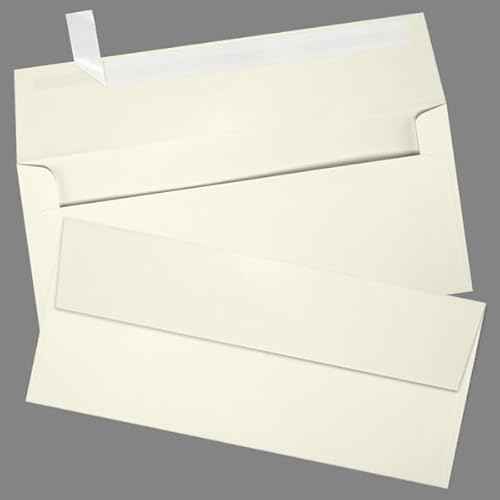 LUXPaper #9 Slimline Invitation Envelopes | Peel & Press | 3 7/8" x 8 7/8" | Natural Linen | 80lb. Text | 250 Qty
