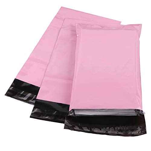 6.8 x 10 inch Pink Poly Mailer Envelopes Shipping Bags with Self Adhesive Strip, Waterproof and Tear-Proof Postal Bags, Pack of 50