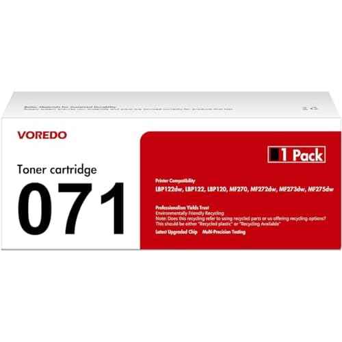 CRG071 071 Toner Cartridge 071 Black (5645C001), Compatible for Canon 071 Black Toner Cartridge for Canon Imageclass LBP122dw LBP122 LBP120 MF270 MF273dw MF272dw MF275dw (1-Pack)