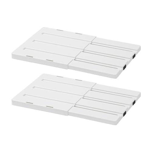 Adjust-A-Shelf Locker Shelf, Extends to Fit Your Locker, Easy to Use, Perfect for School, Office, Gym, (2, White)