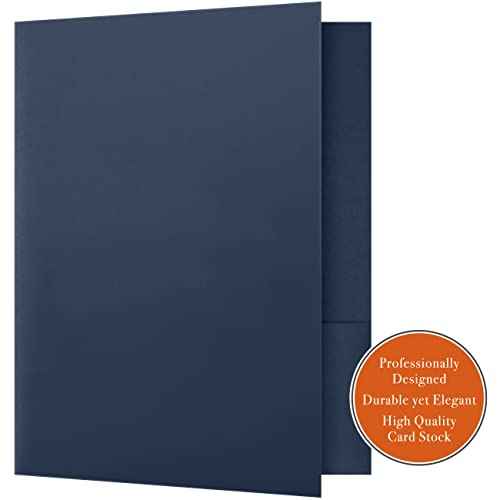 The Gallery Collection, 25 Count, Blue, Two Pocket Presentation Folders, Perfect for Sales Material, Important Documents & More (9 x 12)