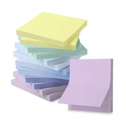 Mr. Pen- Sticky Notes, 3¡±x3¡±, 12 Pads, 600 Sheets, Summer Colors Sticky Notes 3x3