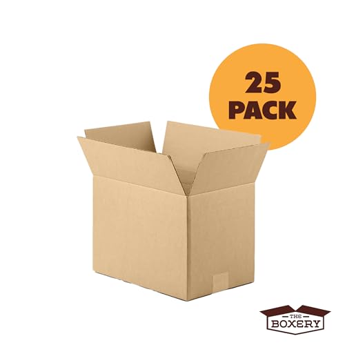 10x8x6 Inch Corrugated Cardboard Boxes 25-Pack - Recyclable Moving & Shipping Containers