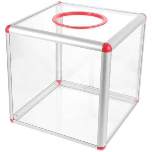GANAZONO Raffle Supplies Ball Container Ticket Raffle Box Box Aluminum Alloy Props Acrylic Drum Ticket Community Mail Suggestion Mail
