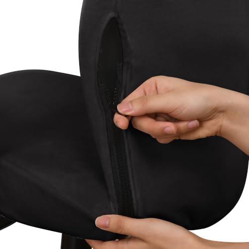 Black JIUZHEN Elastic Chair Cover with Armrests, Large (L) – Full Set