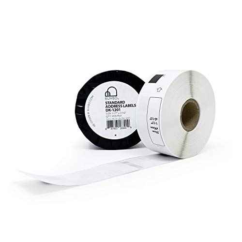 Buhbo Compatible Refill Replacement Label for Brother DK-1201 1-1/7" x 3-1/2" for Address and Barcodes (20 Pack / 400 Labels Per Roll)