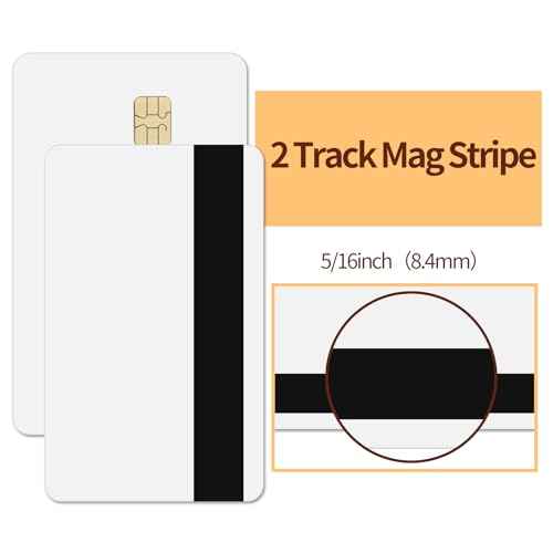 100 Pack - SLE4442 Chip Cards w/HiCo 5/16inch (8.4mm) 2 Track Mag Stripe