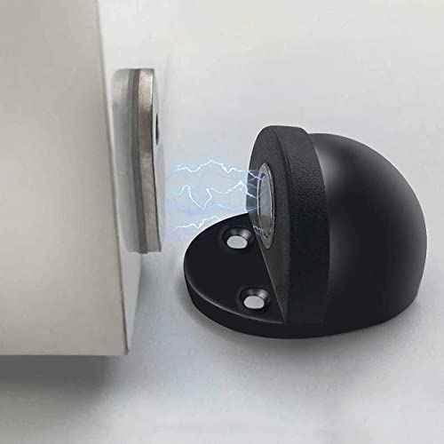 20 Pieces Door Stoppers, Magnetic Door Stop, Brushed Satin, Black Flush Modern Floor Mount Magnetic Door Catch Door Holder Keep Door Open