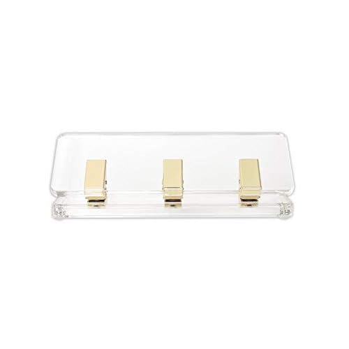 russell+hazel Acrylic Mini Hole Punch, Clear with Gold-Toned Hardware, 8.5¡± x 2.75¡± x 2.75¡±