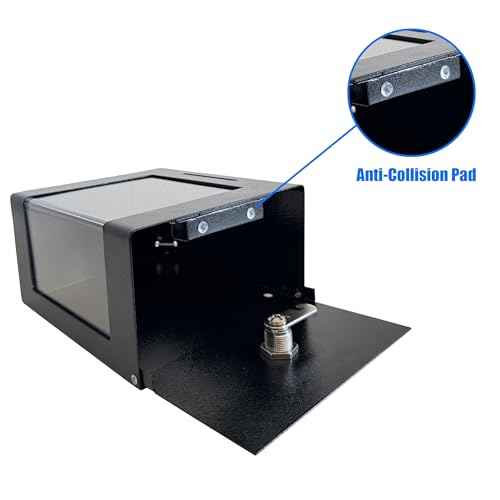 Steel Locking Tip Box - Heavy-Duty Secure Tip Jar with Combination Cable Lock, Ideal for Taxi Tips, Donations, Suggestions, Business Cards, Cash, and More in Family Churches, Restaurants, and Events.