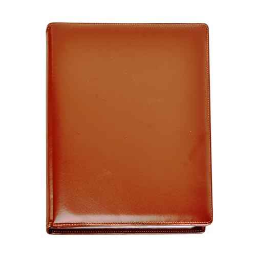 Arpan A4 Certificate Presentation Folder, Faux Leather Document Organizer, Professional Portfolio Book, Conference Display Binder (Brown, 48 Pockets 96 Sides)