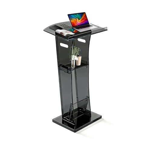 43" Black Translucent Acrylic Podium Stand | GRASS BROOK