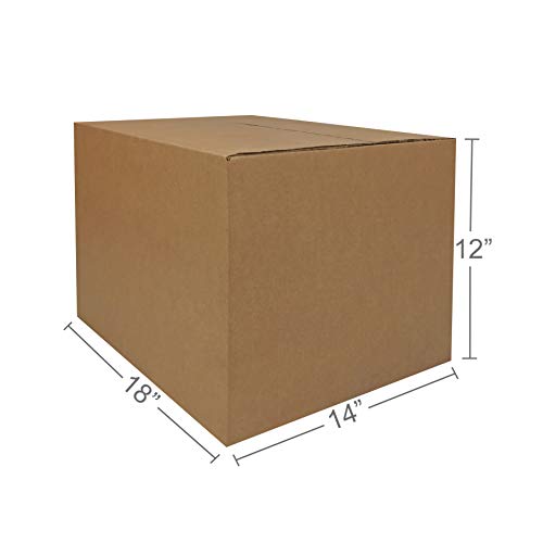 Amazon Basics Medium Cardboard Moving Boxes 10-Pack, 18 x 14 x 12 Inches