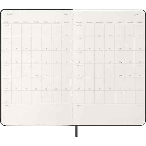 Moleskine Classic 12 Month 2026 Daily Planner, Hard Cover, Large (5" x 8.25"), Black, 400 pages