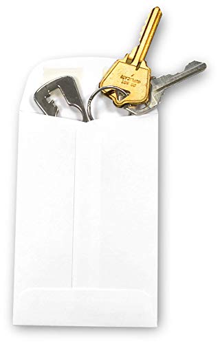 White Guardian 500 Pack Small Coin Envelopes 3x4.5 Inches Gummed Flap